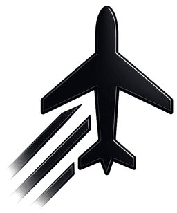 SkyLog logo — an aircraft climbing with three motion trails